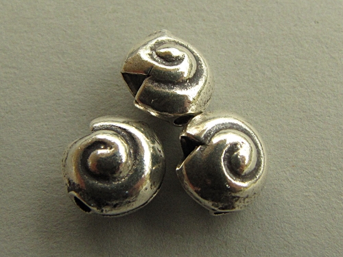 Schnecke, Spirale geschwrzt, Silber 925/-, ca. 9-10mm